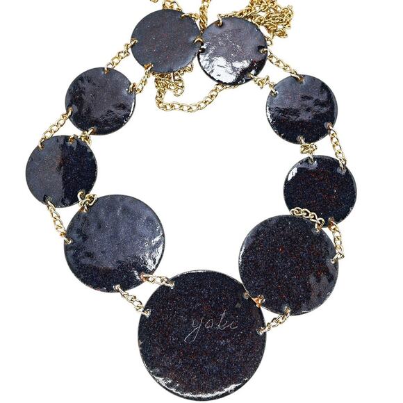 Artisan Brutalist Boho Coin Belt Sculptural Enamel 28-40” Greco Roman Influence - Picture 7 of 13